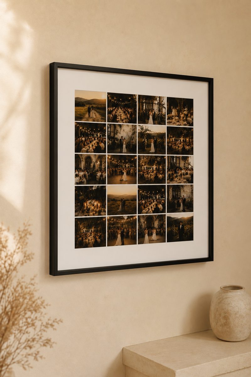 A multi-photo wall gallery frame