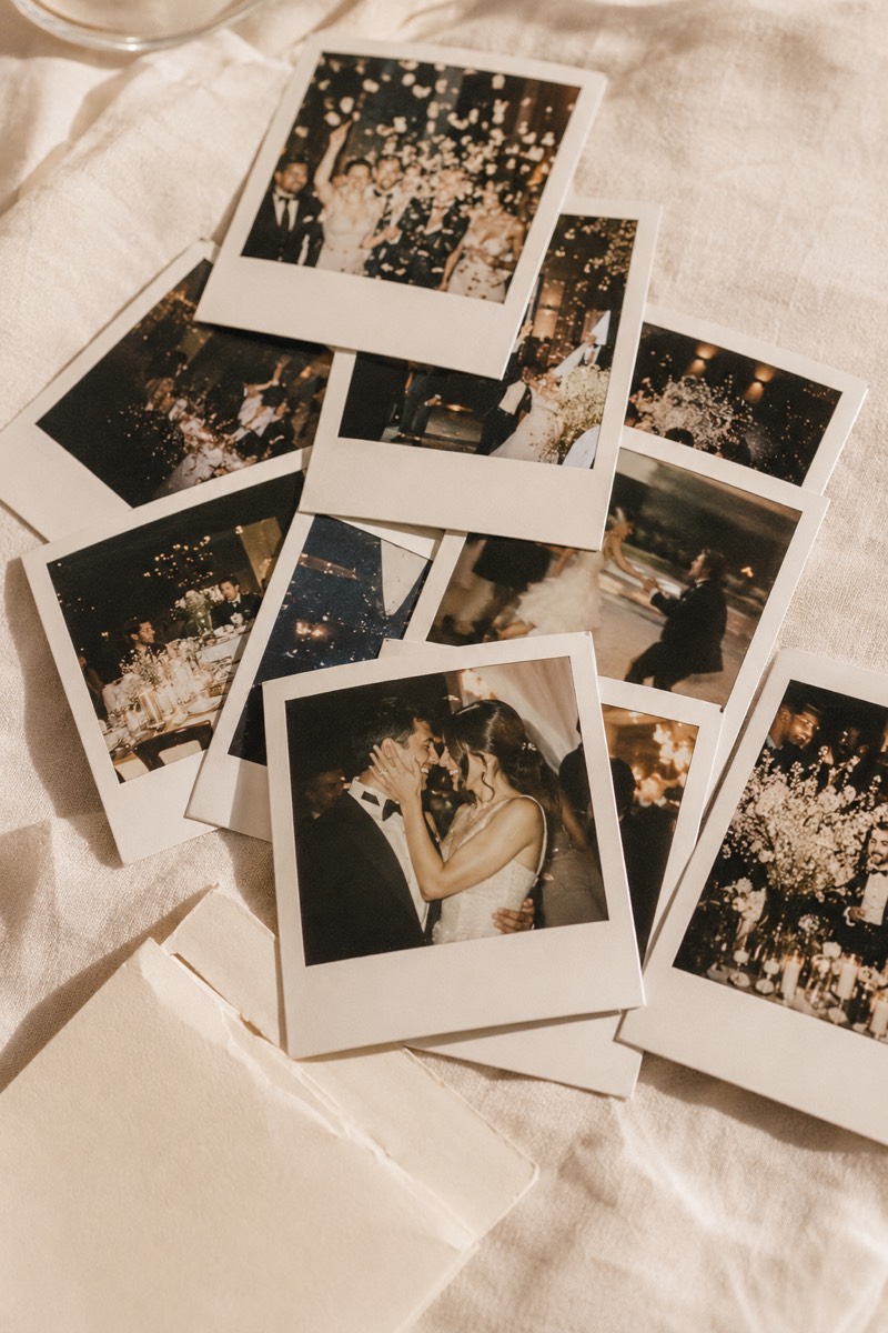 Loose retroprints of a wedding